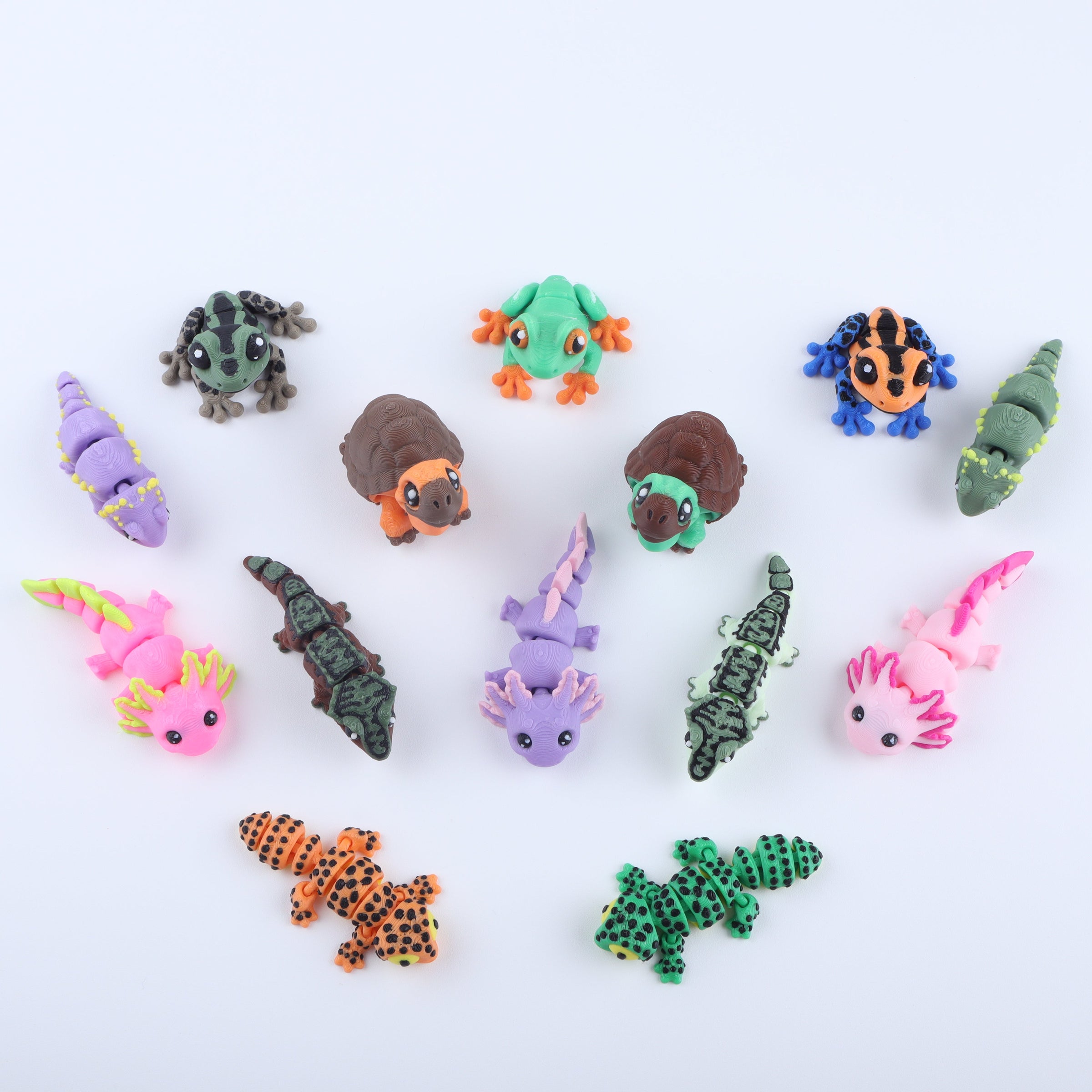 3D Printed Mini Fidget Reptile & Amphibian Collection 15 items