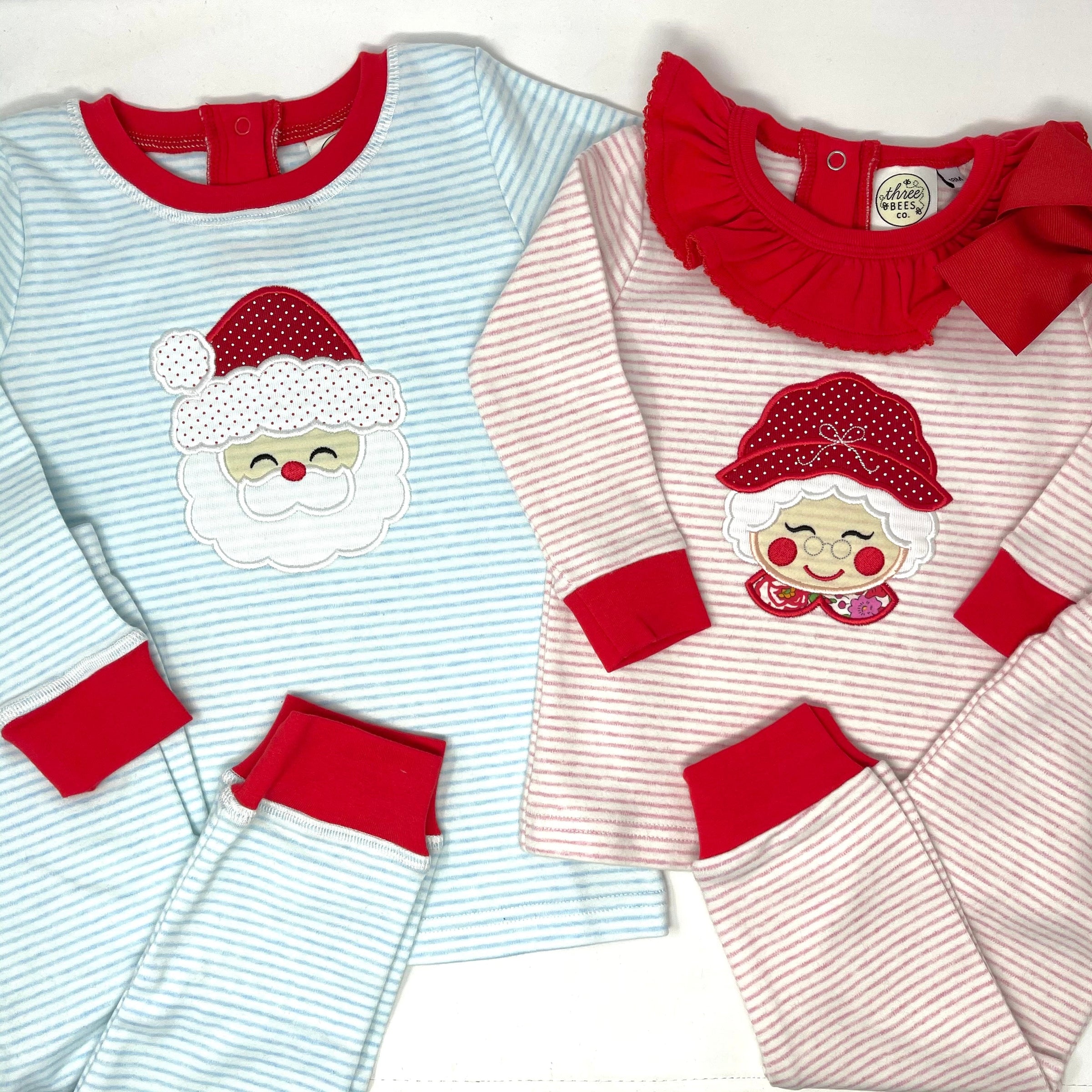 Sleepy Bees Blue Stripe Pajamas - BIG FRENCHIES