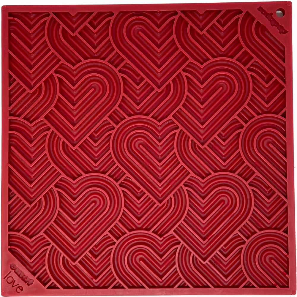 Love eMat - Enrichment Lick Mat for Dogs and Cats| Heart Design | SodaPup - BIG FRENCHIES