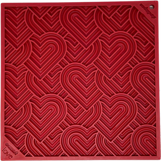 Love eMat - Enrichment Lick Mat for Dogs and Cats| Heart Design | SodaPup - BIG FRENCHIES