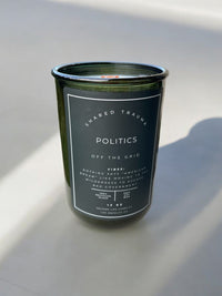 Shared Trauma Candles - Politics - 13 Oz Crackling Wood Wick - Amber Sage & Moss - BIG FRENCHIES