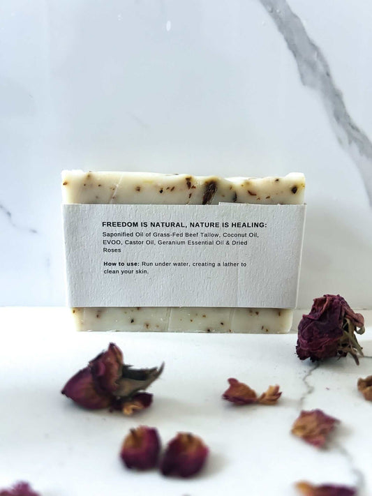 Geranium & Rose Tallow Soap Bar - BIG FRENCHIES