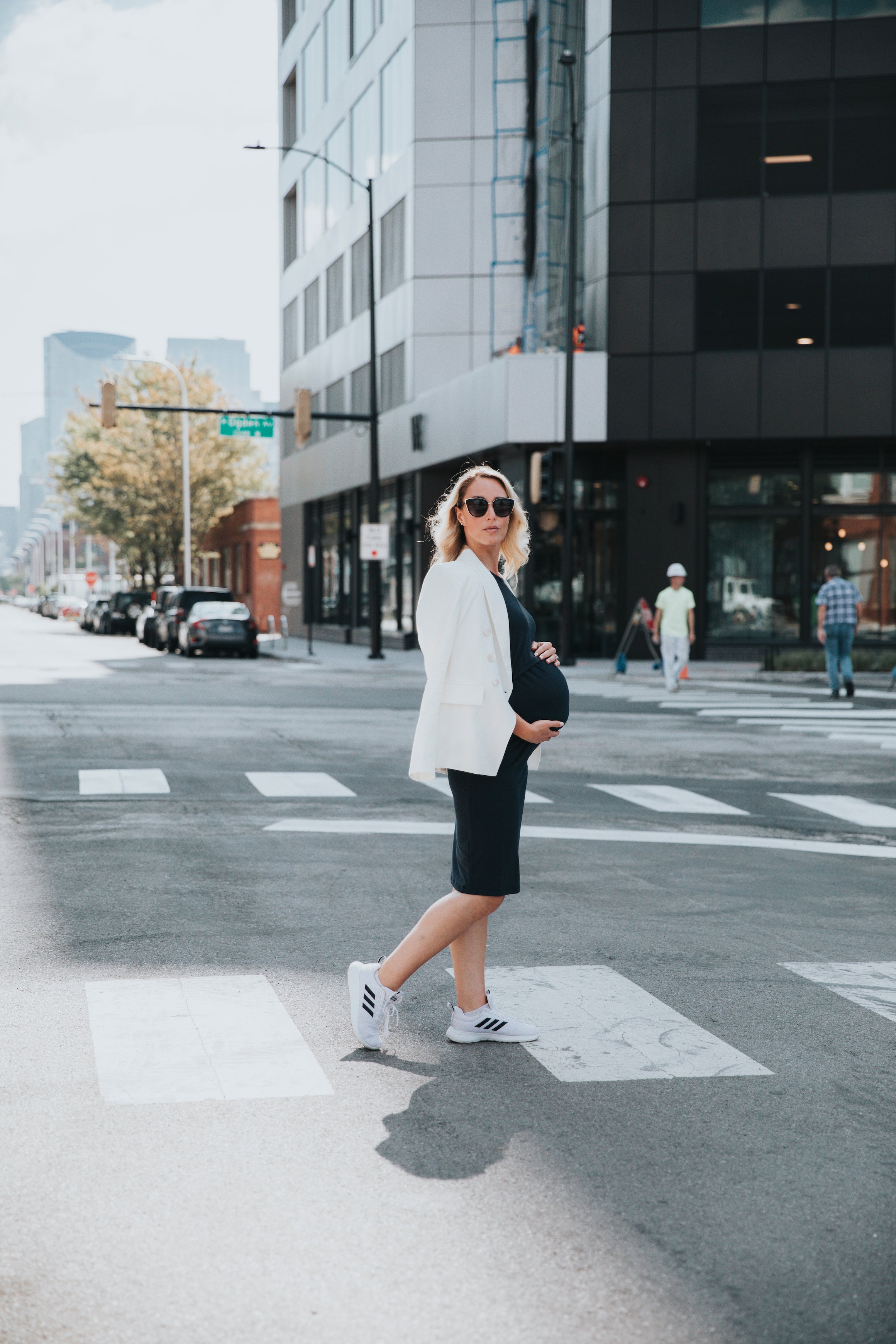 Little Breastfeeding Dress - Navy