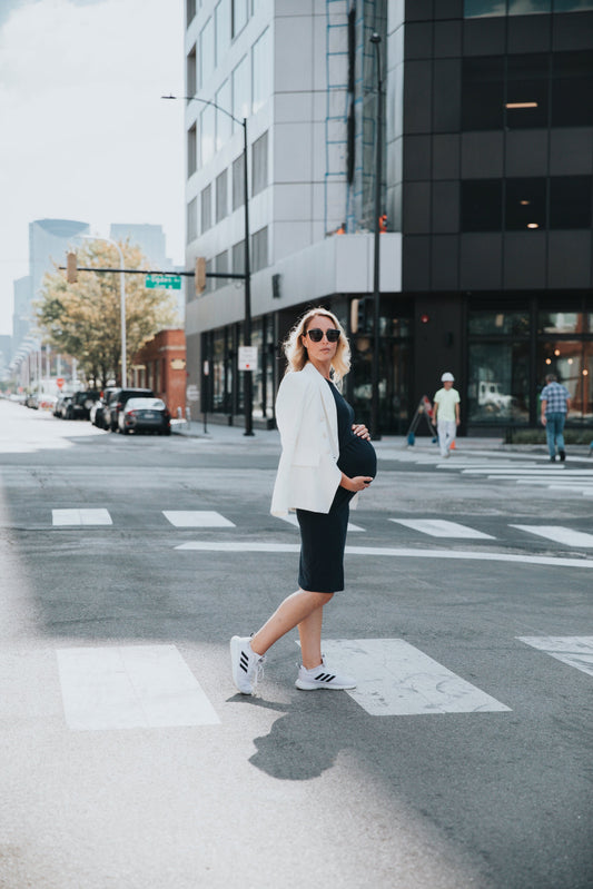 Little Breastfeeding Dress - Navy