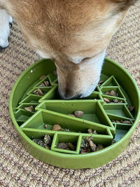 Pine Tree Christmas eBowl Deep Slow Feeder Dog Bowl for Enrichment | USA Made - BIG FRENCHIES