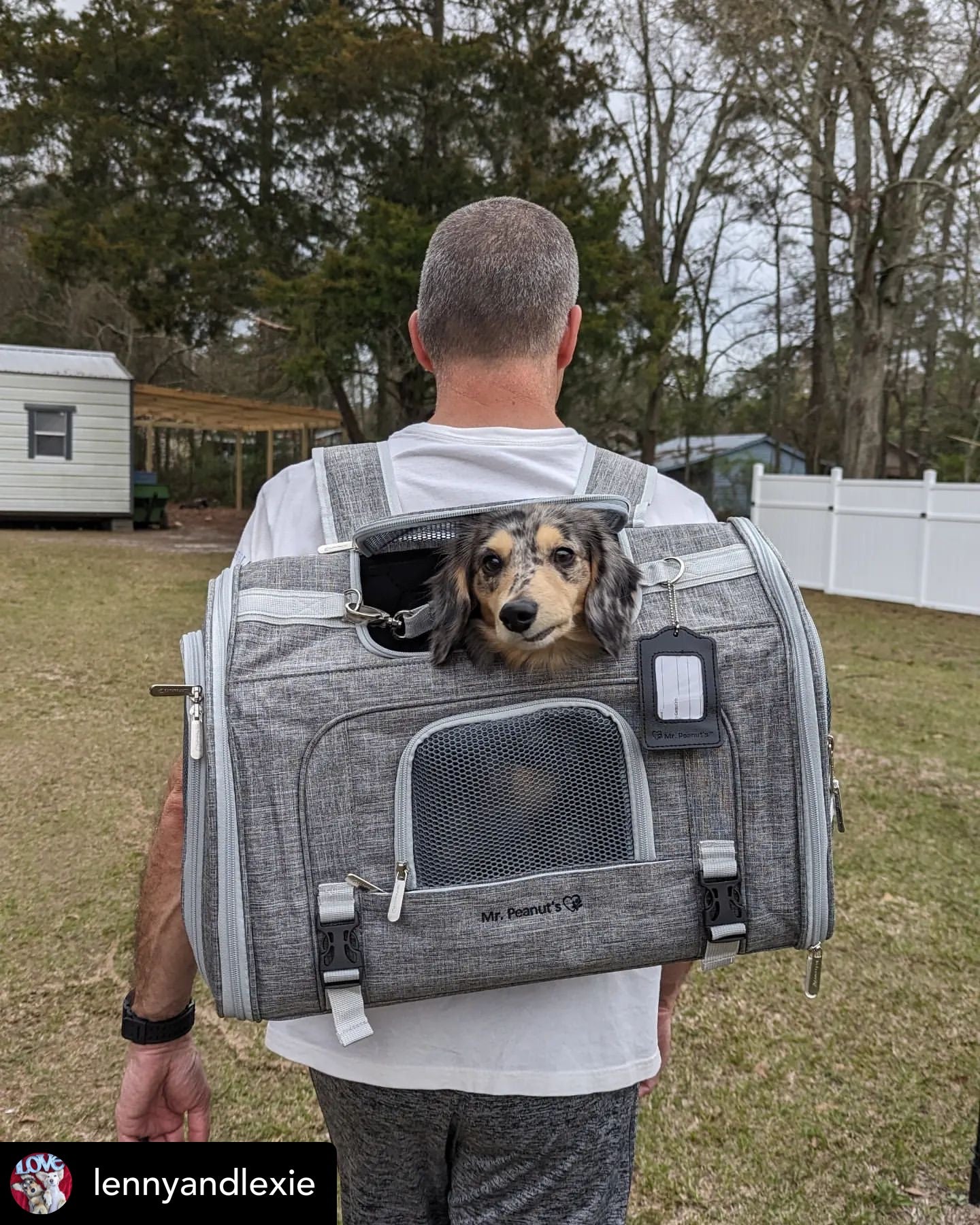 Mr. Peanut's Monterey Series Airline Compliant Horizontal Backpack Pet Carrier - BIG FRENCHIES