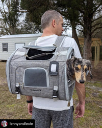 Mr. Peanut's Monterey Series Airline Compliant Horizontal Backpack Pet Carrier - BIG FRENCHIES