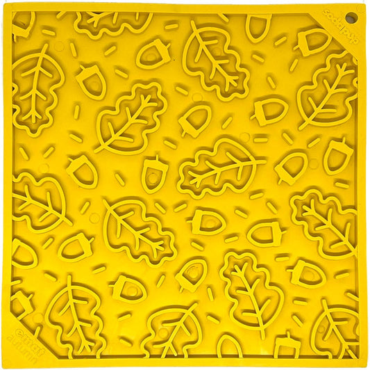 Autumn eMat - Enrichment Lick Mat For Dogs and Cats| Fall Leaves Design | SodaPup - BIG FRENCHIES