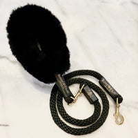 Bundle Shearling Fur Grip + Rope Leash for Dogs - BIG FRENCHIES