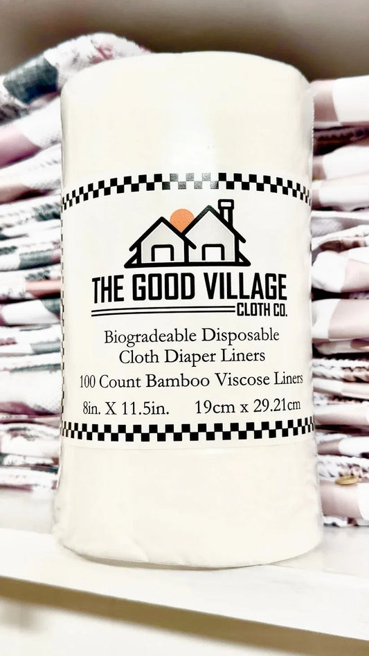 Biodegradable Disposable Cloth Diaper Liners | 100 Pack Bamboo Viscose Liners - BIG FRENCHIES