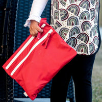 Solid Cranberry Minimalist - Waterproof Wet Bag (For mealtime, on-the-go, and more!) - BIG FRENCHIES