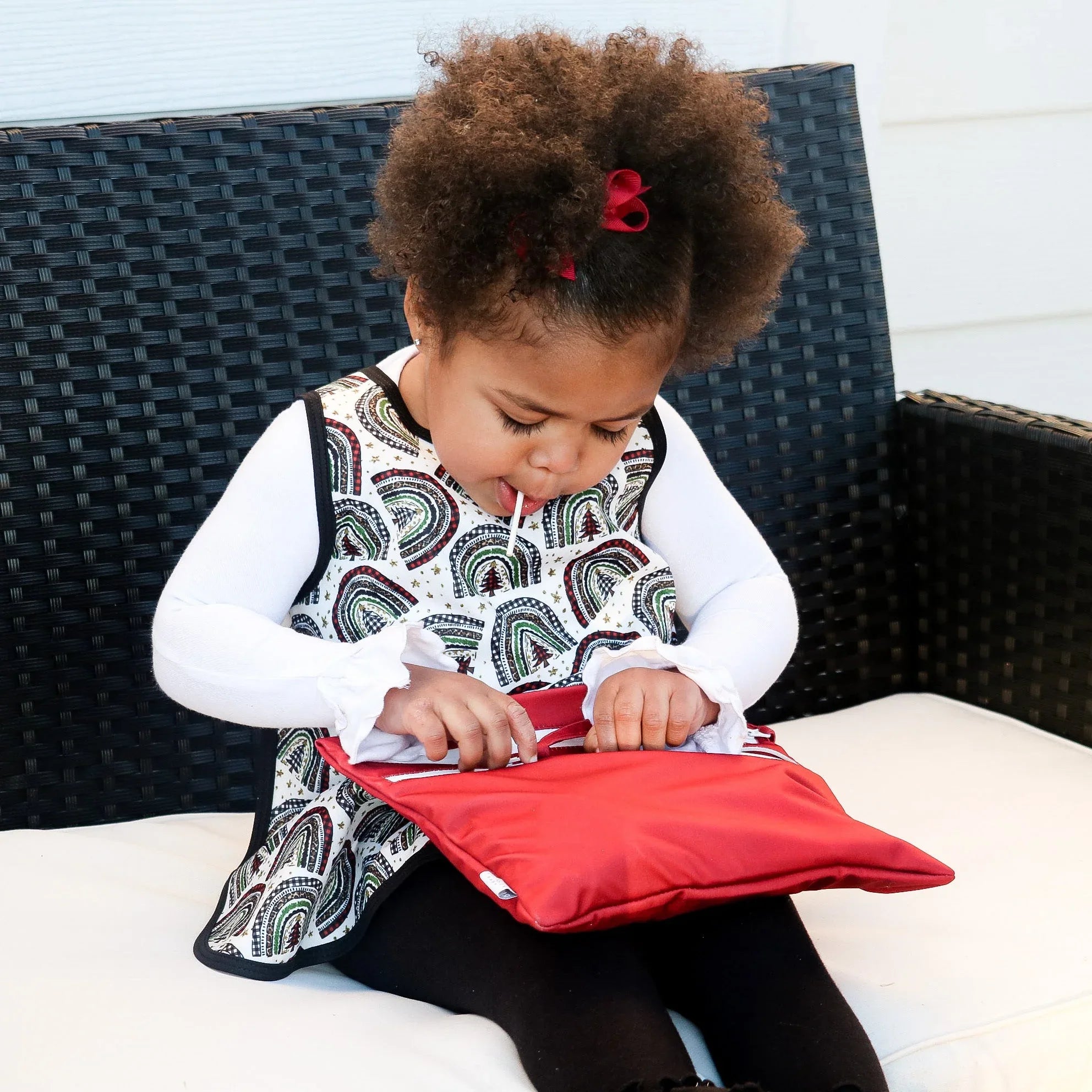 Solid Cranberry Minimalist - Waterproof Wet Bag (For mealtime, on-the-go, and more!) - BIG FRENCHIES