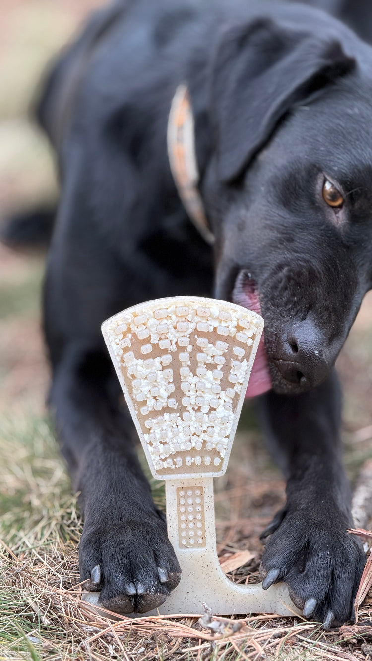 Waffle Tower Nylon Chew & Enrichment Toy | 2-in-1 for Aggressive Chewers | SodaPup - BIG FRENCHIES