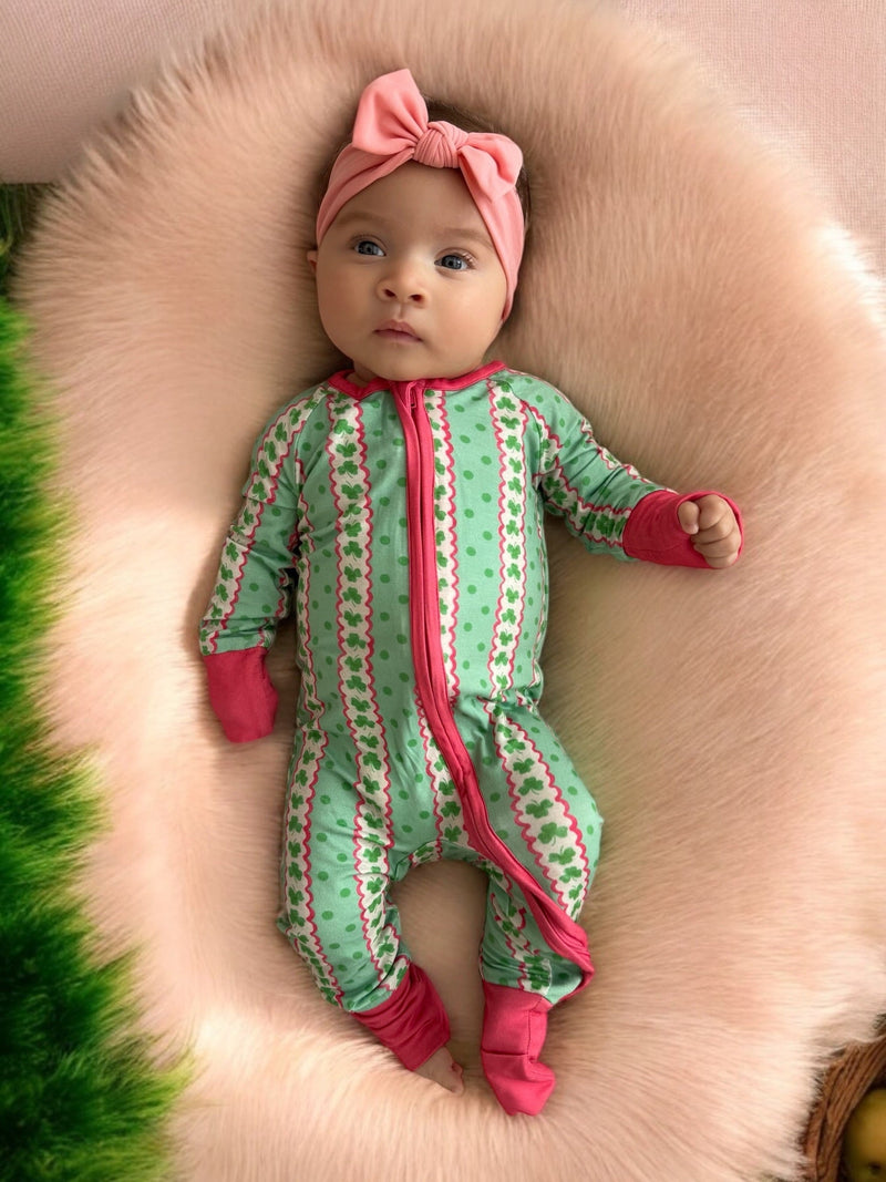 Lucky Clovers (Convertible Zip Footies) - BIG FRENCHIES