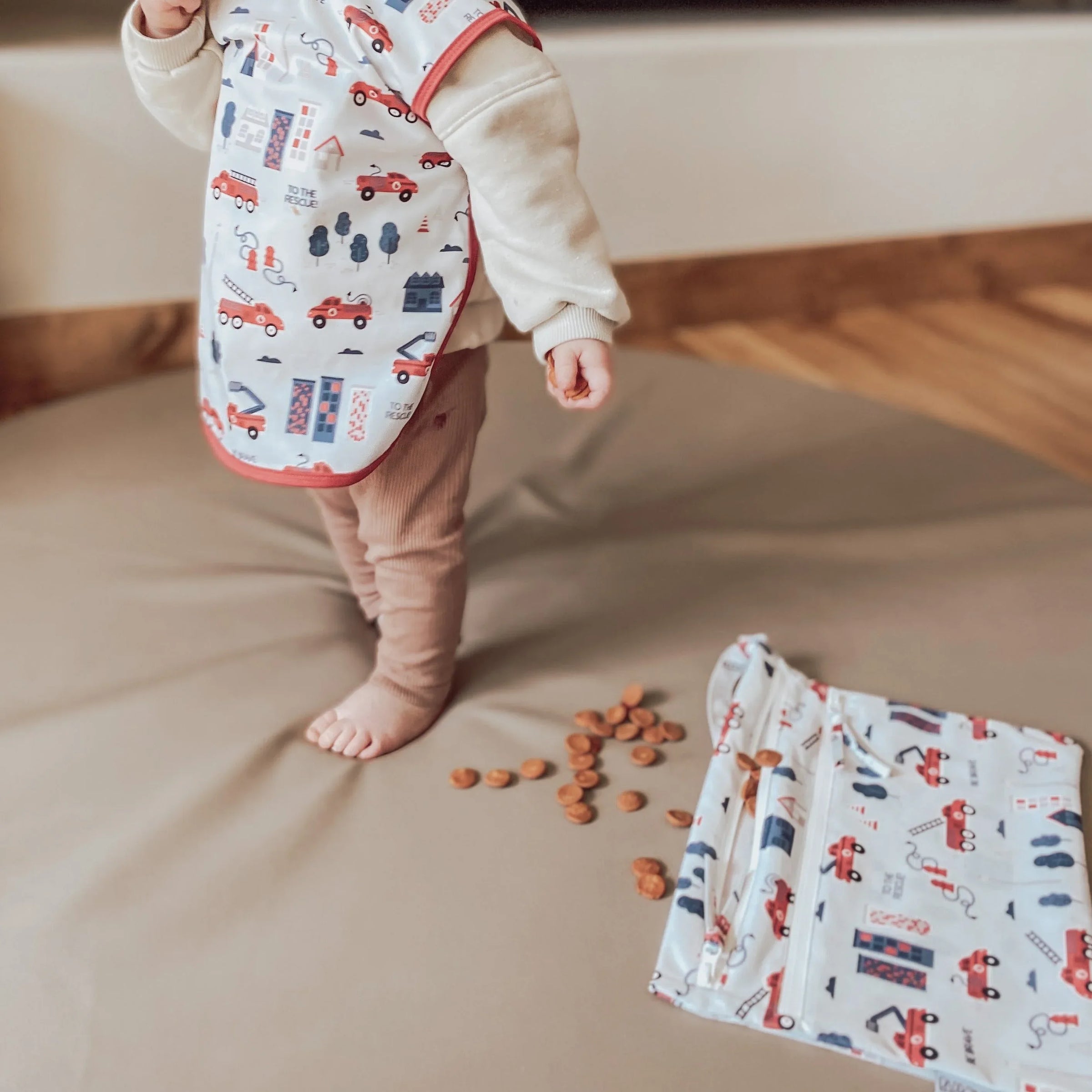 Be Brave - Firefighter - Waterproof Wet Bag (For mealtime, on-the-go, and more!) - BIG FRENCHIES