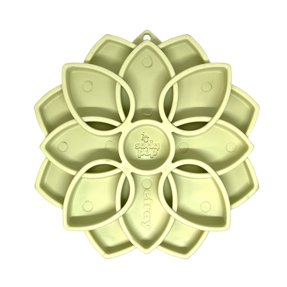 Mandala Softie eTray Shallow Slow Feeder Dog Bowl with Suction Cups | USA Made - BIG FRENCHIES