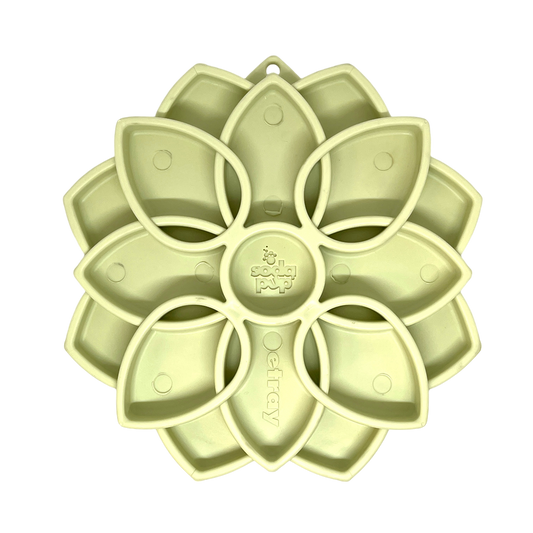 Mandala Softie eTray Shallow Slow Feeder Dog Bowl with Suction Cups | USA Made - BIG FRENCHIES