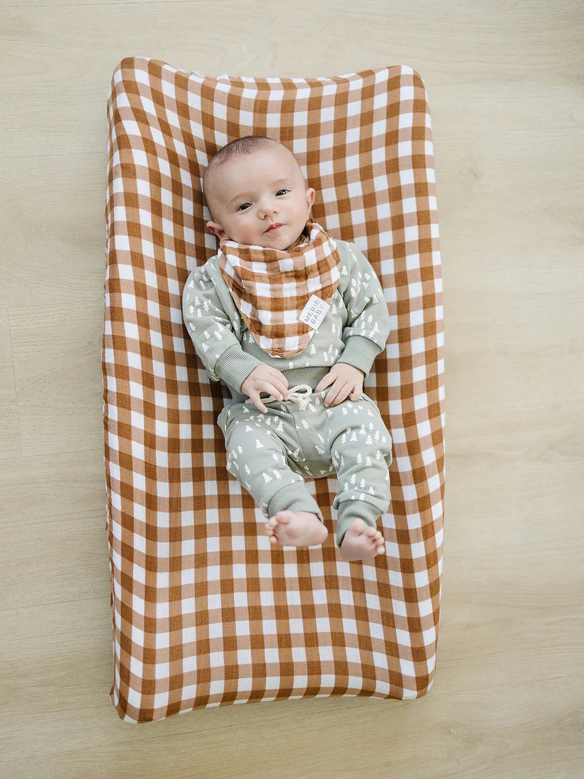 Gingham Muslin Changing Pad Cover - BIG FRENCHIES