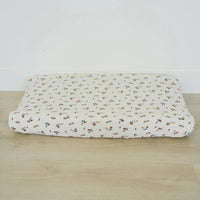 Cream Floral Muslin Changing Pad Cover - BIG FRENCHIES