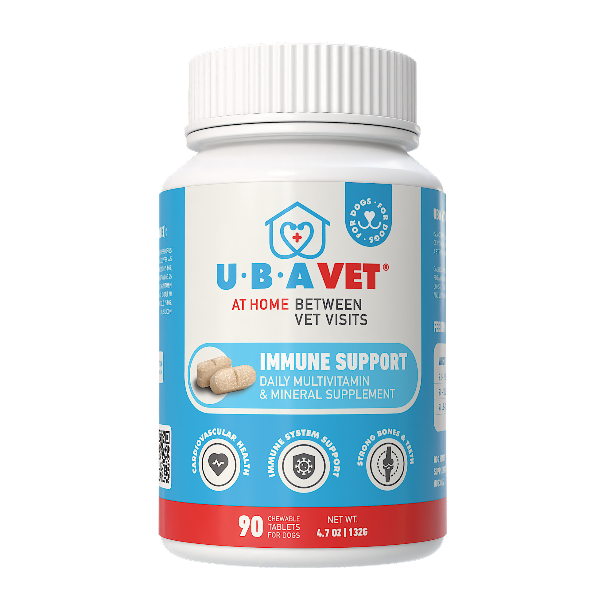 UBAVET Immune Support Daily Multi-Vitamin & Mineral Tablets for Dogs – 90 ct - BIG FRENCHIES