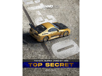 Toyota Supra (A80) "Top Secret" GT300 RHD (Right Hand Drive) Gold Metallic with Carbon Hood 1/64 Diecast Model Car by Inno Models