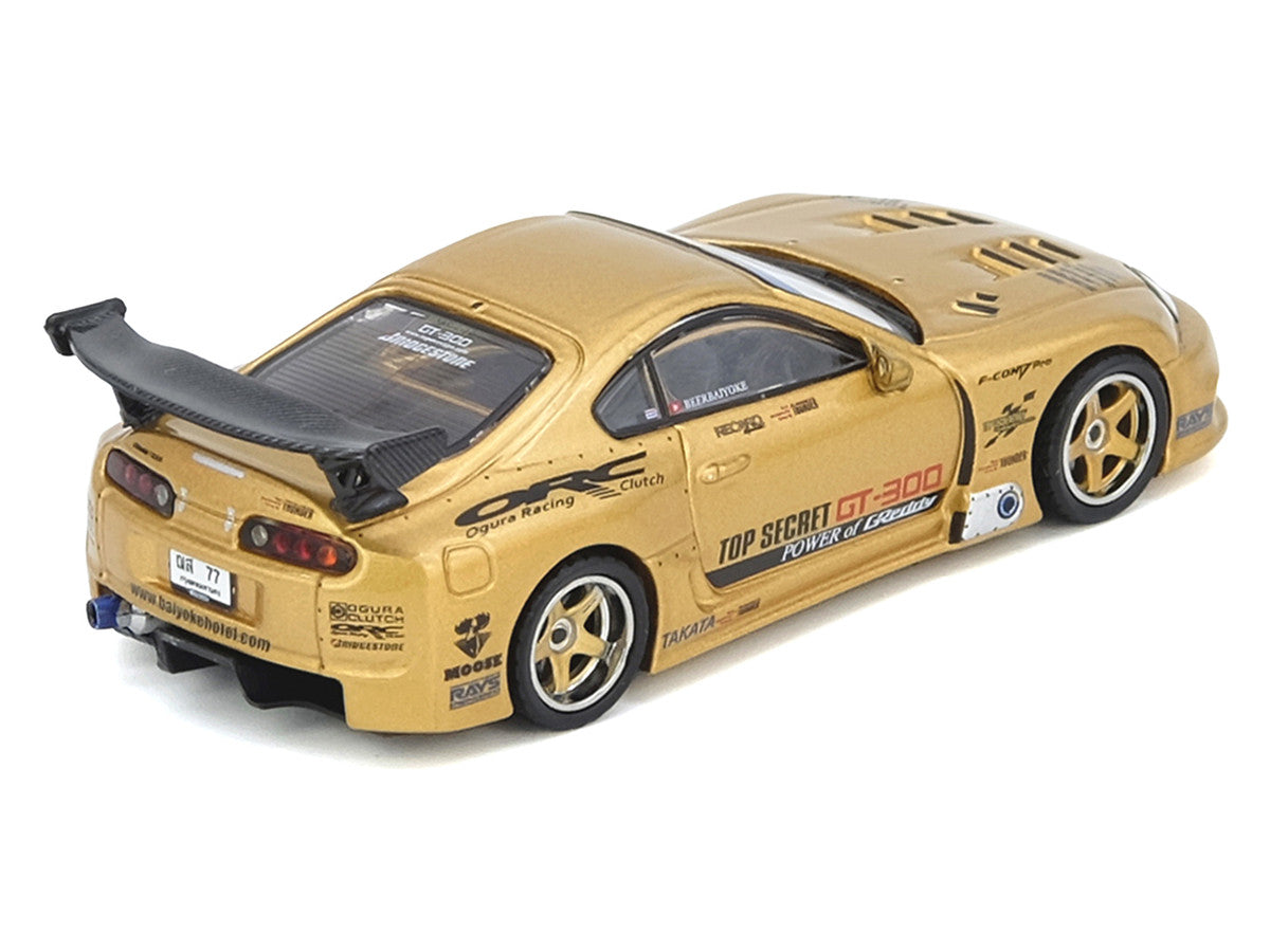 Toyota Supra (A80) "Top Secret Thailand" GT300 RHD (Right Hand Drive) Gold Metallic "Tokyo Auto Salon Kuala Lumpur 2025 Event Exclusive" 1/64 Diecast Model Car by Inno Models