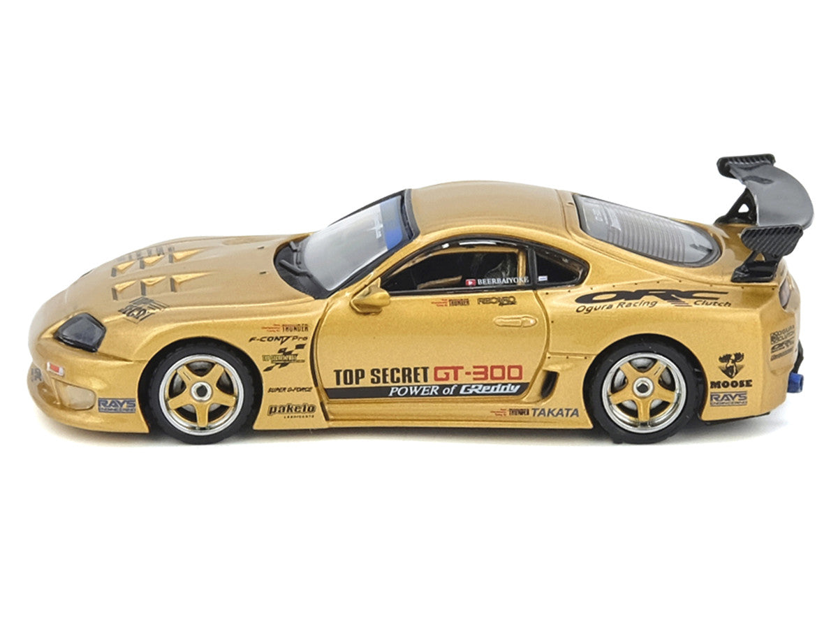 Toyota Supra (A80) "Top Secret Thailand" GT300 RHD (Right Hand Drive) Gold Metallic "Tokyo Auto Salon Kuala Lumpur 2025 Event Exclusive" 1/64 Diecast Model Car by Inno Models