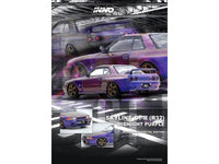 Nissan Skyline GT-R (R32) RHD (Right Hand Drive) Midnight Purple Metallic "Australian Special Edition" 1/64 Diecast Model Car by Inno Models