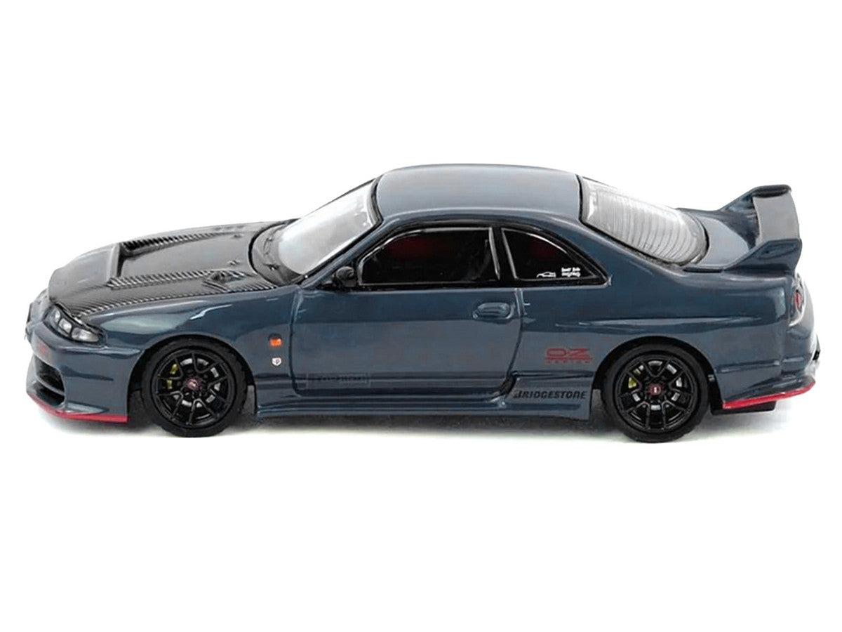 Nissan Top Secret Skyline GT-R (BCNR33) RHD (Right Hand Drive) Stealth Gray with Carbon Hood "Tokyo Auto Salon Hong Kong 2025 Event Edition" 1/64 Diecast Model Car by Inno Models
