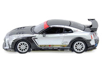Nissan GT-R (R35) Top Secret RHD (Right Hand Drive) Silver Metallic with Carbon Hood and Top "Tokyo Auto Salon Hong Kong 2025 Event Edition" 1/64 Diecast Model Car by Inno Models
