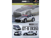 Nissan GT-R (R35) Top Secret RHD (Right Hand Drive) Silver Metallic with Carbon Hood and Top "Tokyo Auto Salon Hong Kong 2025 Event Edition" 1/64 Diecast Model Car by Inno Models
