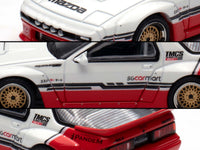 Mazda RX-7 (FC3S) "Pandem Rocket Bunny" White and Red with Black Stripes "The Model Car Show Singapore 2025 Event Edition" 1/64 Diecast Model Car by Inno Models