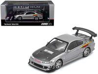 Nissan "Top Secret" Silvia (S15) RHD (Right Hand Drive) Silver Metallic with Carbon Hood 1/64 Diecast Model Car by Inno Models
