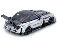 Honda S2000 RHD (Right Hand Drive) "J's Racing" Chrome Silver with Carbon Hood and Top with Graphics "Tokyo Auto Salon Hong Kong 2025 Event Edition" 1/64 Diecast Model Car by Inno Models