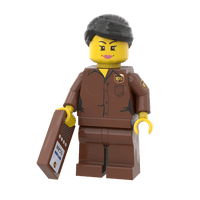 IPS Delivery Driver (Female) -  Custom Printed Minifig - Made Using LEGO® Parts