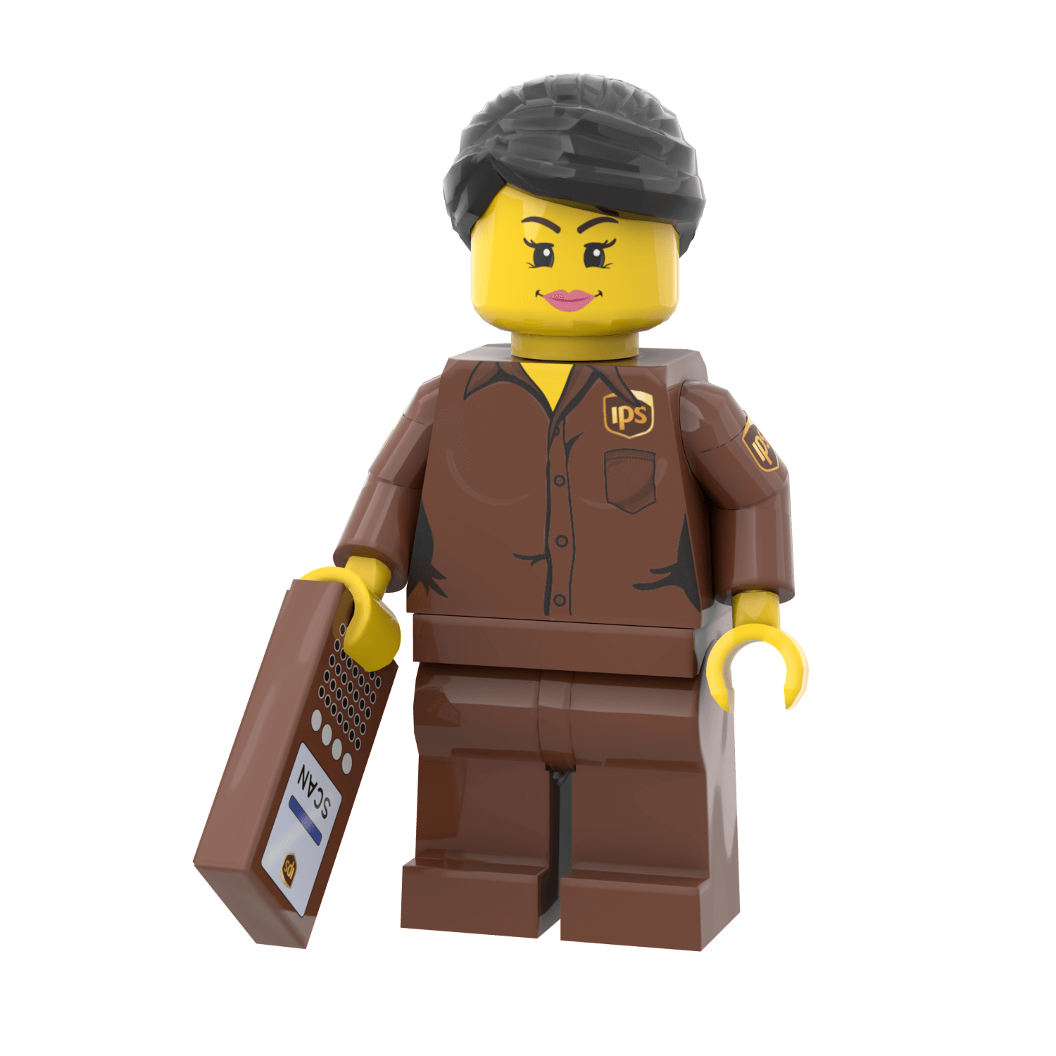 IPS Delivery Driver (Female) -  Custom Printed Minifig - Made Using LEGO® Parts