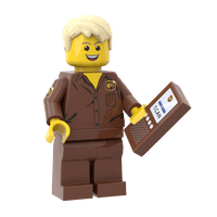 IPS Delivery Driver (Male) -  Custom Printed Minifig - Made Using LEGO® Parts