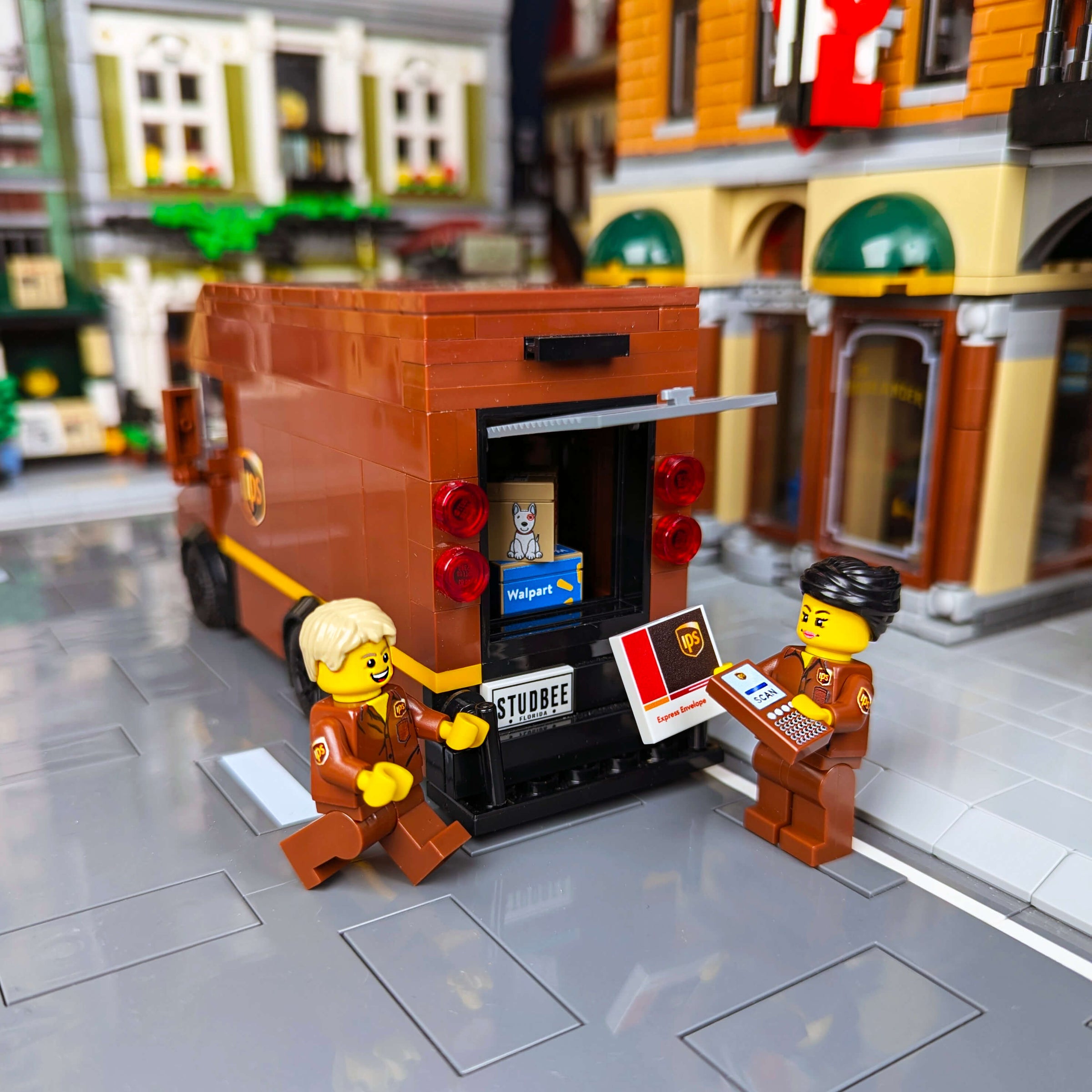 IPS Delivery Driver (Female) -  Custom Printed Minifig - Made Using LEGO® Parts