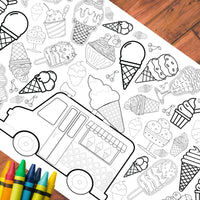 Ice Cream Coloring Tablecloth - BIG FRENCHIES