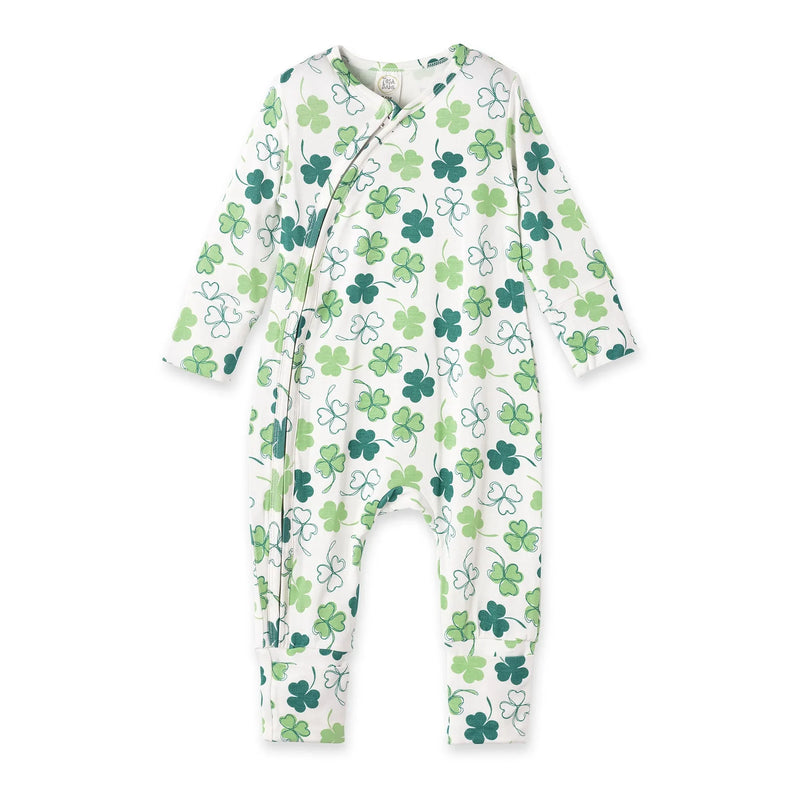 Shamrock Zip Romper – Convertible Cuff Bamboo Sleeper - BIG FRENCHIES