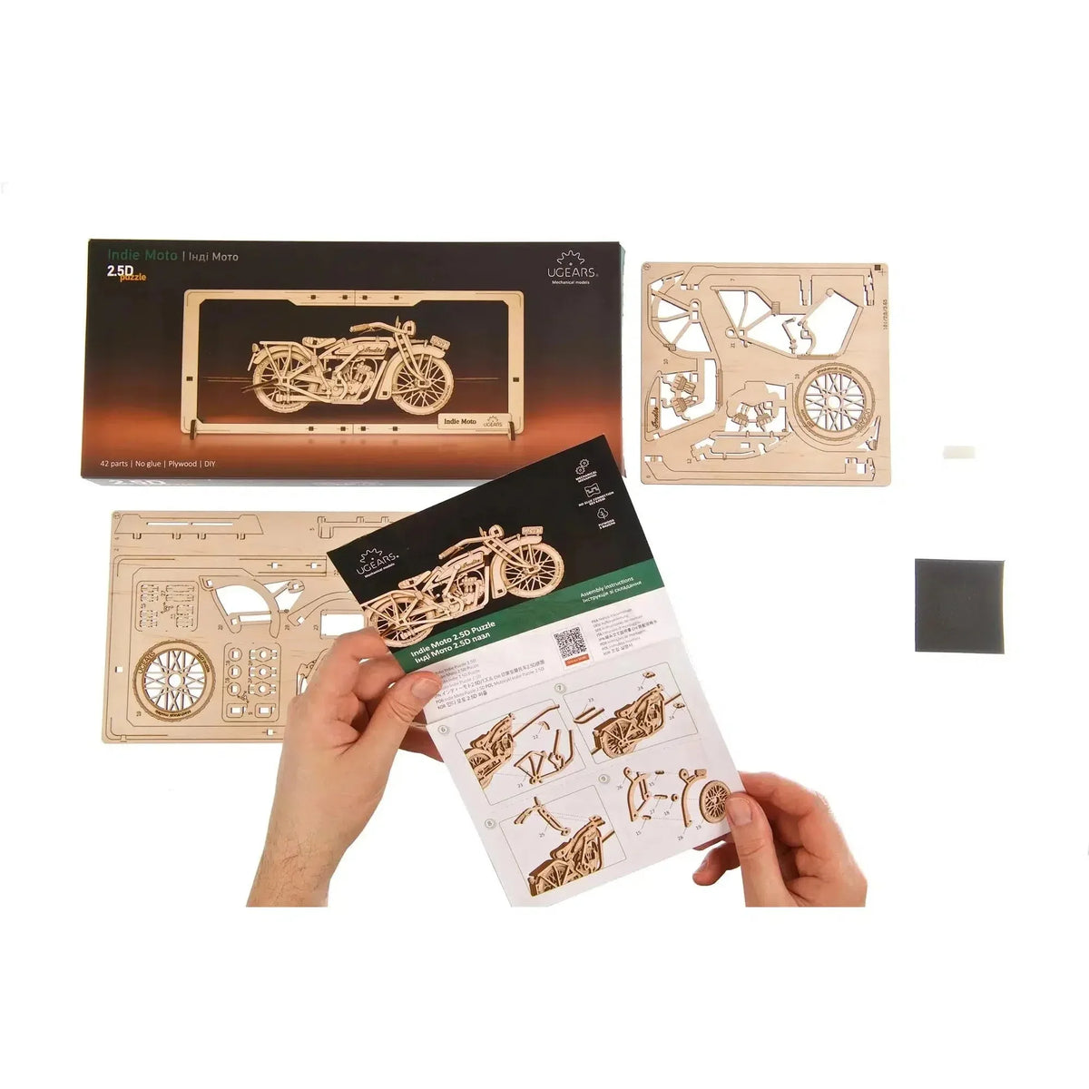 Indie Moto 2.5D Wood Model Kit UGEARS - BIG FRENCHIES