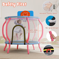 Kids Trampoline Indoor & Outdoor Pumpkin Trampoline-Pink