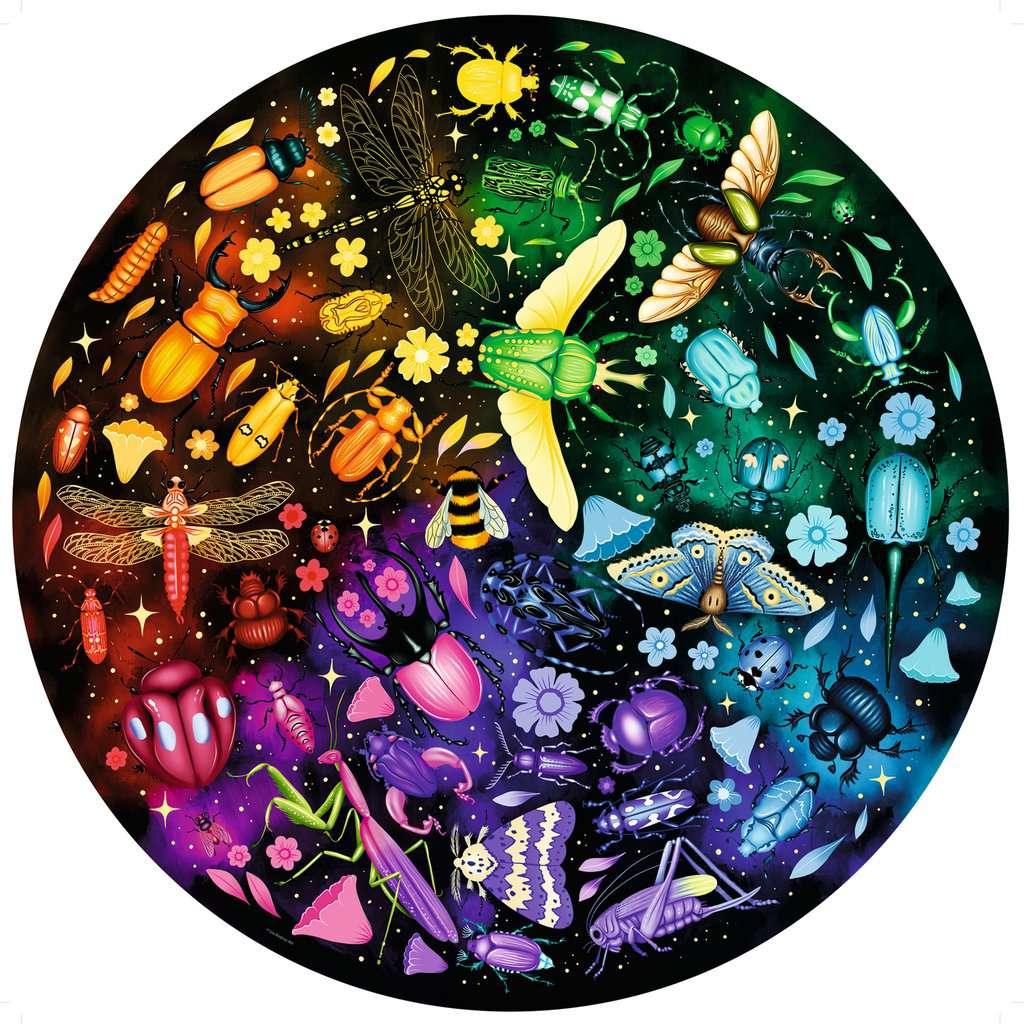 Insects "Circle of Colors" 500 Piece Round Jigsaw Puzzle Ravensburger - BIG FRENCHIES