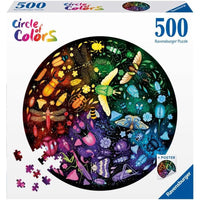 Insects "Circle of Colors" 500 Piece Round Jigsaw Puzzle Ravensburger