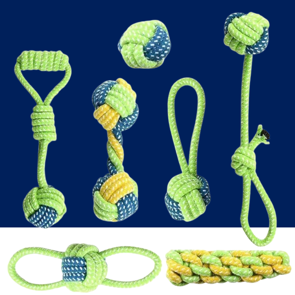Interactive Cotton Rope Dog Toys for Puppies & Adults - BIG FRENCHIES