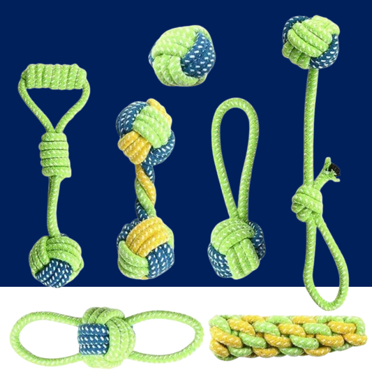 Interactive Cotton Rope Dog Toys for Puppies & Adults - BIG FRENCHIES