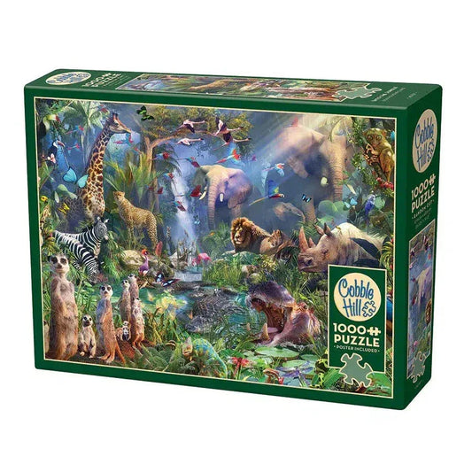 Into the Jungle 1000 Piece Jigsaw Puzzle Cobble Hill - BIG FRENCHIES