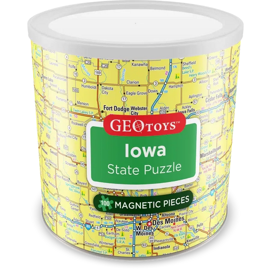 Iowa State 100 Piece Magnetic Jigsaw Puzzle Geotoys - BIG FRENCHIES