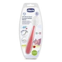 Chicco Baby Spoon - Soft Silicone Weaning Spoon for Babies 6 Months+, BPA-Free, Ergonomic Design