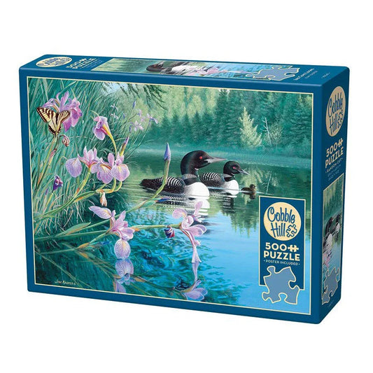 Iris Cove Loons 500 Piece Jigsaw Puzzle Cobble Hill - BIG FRENCHIES